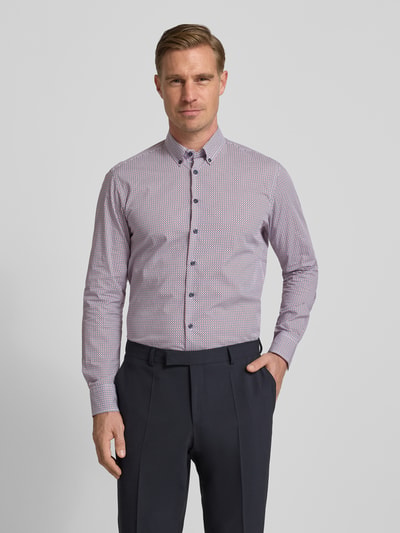 bugatti Regular Fit Freizeithemd mit Button-Down-Kragen Rot 4