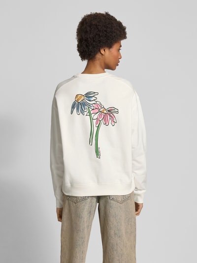 Marc O'Polo Denim Sweatshirt met ribboorden Wit - 5