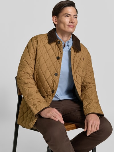 Polo Ralph Lauren Regular fit gewatteerd jack met corduroy platte kraag Middenbruin - 3