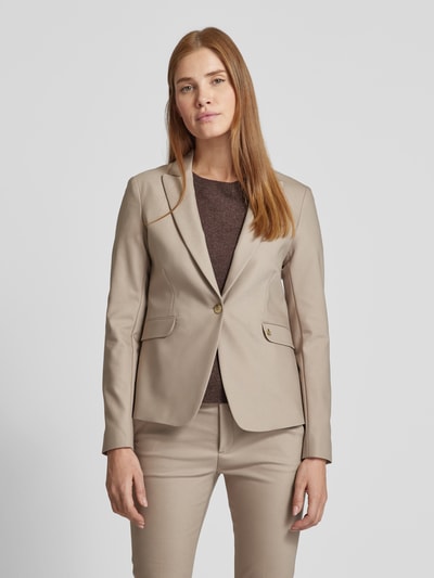 MOS MOSH Blazer mit Label-Applikation Modell 'Blake' Taupe 4