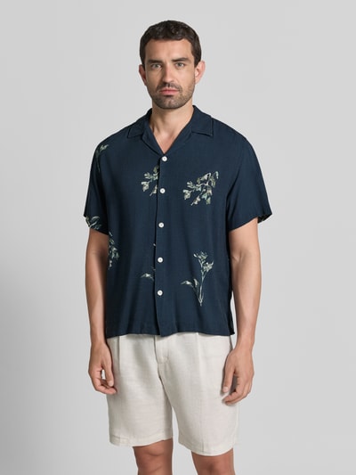 Selected Homme regular fit vrijetijdsoverhemd van pure viscose model 'TERRY' Marineblauw - 4