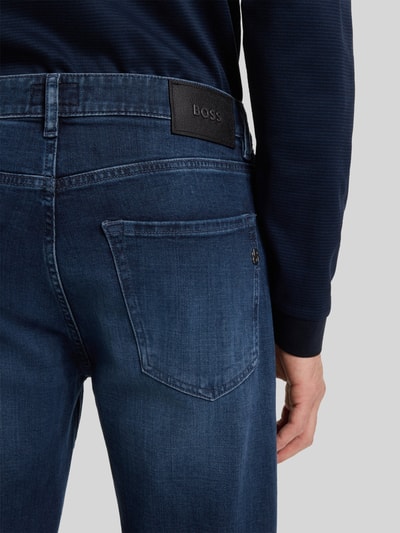 BOSS Regular Fit Jeans aus Baumwoll-Mix Modell 'RE.MAINE' Dunkelblau 3
