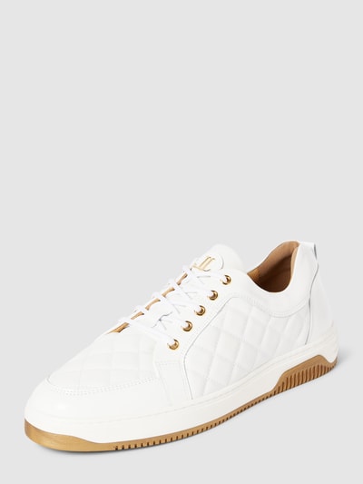 Leandro Lopes Sneaker aus Leder Modell 'Ezio 2.0' in weiß/gold Weiss 1