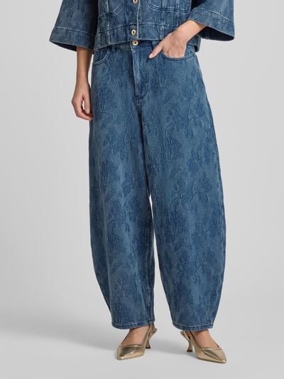 MOS MOSH Barrel Fit Jeans mit 5-Pocket-Design Modell 'Rosy' Jeansblau 4