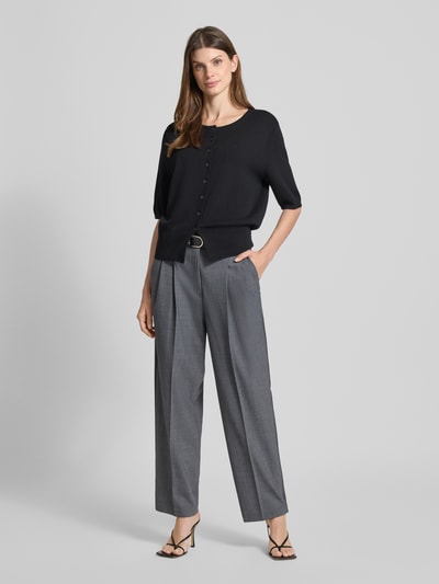 Cambio Spodnie materiałowe z plisami model ‘EMILIE TRACK’ Antracytowy 1