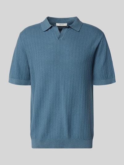 Produktfoto, Regular Fit Poloshirt aus Baumwoll-Leinen-Mix Modell 'MATTIS' von SELECTED HOMME, Optik: Unifarben, Strukturiert, Label-Patch.