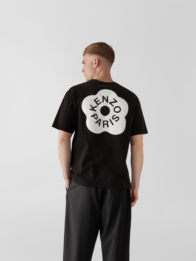 Kenzo T-Shirt mit Label-Print Black 5