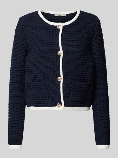 Christian Berg Woman Selection Cardigan mit Strukturmuster Marine 2