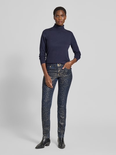 MAC Slim fit jeans met knoop- en ritssluiting Blauw - 1