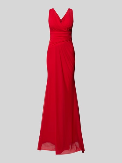 TROYDEN COLLECTION Abendkleid mit Taillenband Rot 2