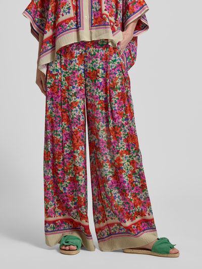 Essentiel Antwerp Loose Fit Weite Hose aus Viskose-Seide-Mix Modell 'JOEK' Rot 4