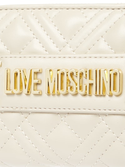 Love Moschino Geldbörse mit Steppnähten  Ecru 2