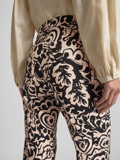 Weekend Max Mara Flared Stoffhose mit Bügelfalten Modell 'CADMIO' Black 3