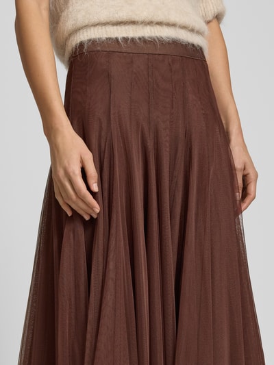 Zero Midirock aus Tüll Hellbraun 3