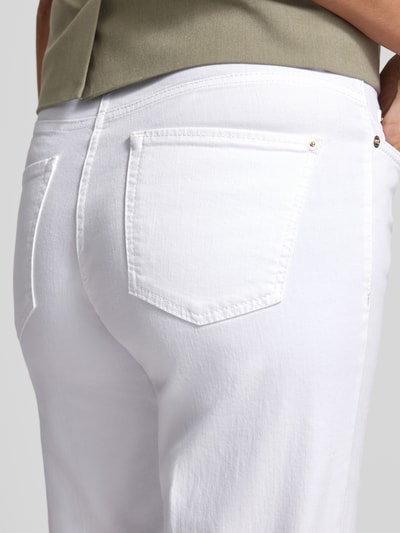 CAMBIO Flared Fit Jeans aus Baumwoll-Mix Modell 'FRANCESCA' Weiss 3