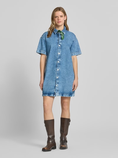 PIECES Loose fit denimjurk van katoenmix model 'SKY' Jeansblauw - 1