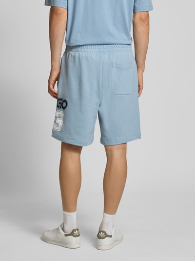 Hugo Blue Sweatshorts mit elastischem Bund Modell 'Nesisho' Rauchblau 5