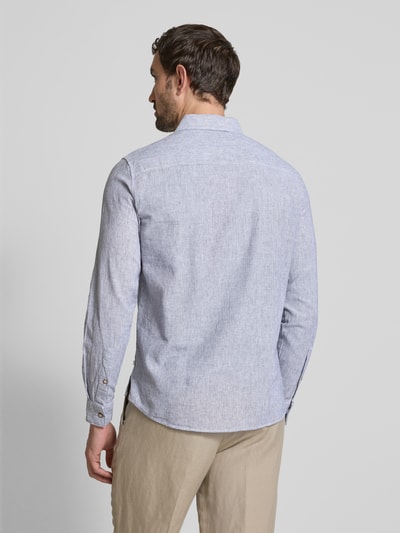 s.Oliver RED LABEL Regular Fit Freizeithemd aus Leinen-Baumwoll-Mix Blau 5