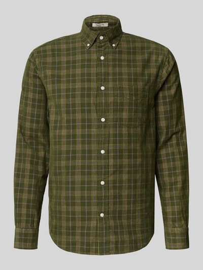 Gant Freizeithemd mit Knopfleiste Oliv 2