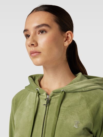 Juicy Couture Sweatjack met capuchon, model 'MADISON' Lichtgroen - 3