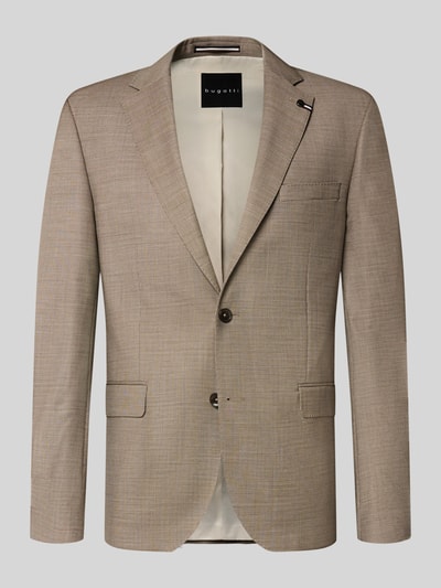 Produktfoto, Regular Fit Sakko aus Schurwoll-Mix von bugatti in beige met Reverskraag, klepzakken, 2-knoopsluiting, regular fit, Ruglengte 73 cm, Schouderbreedte 45 cm, Mouwlengte 67 cm, scheerwolmix