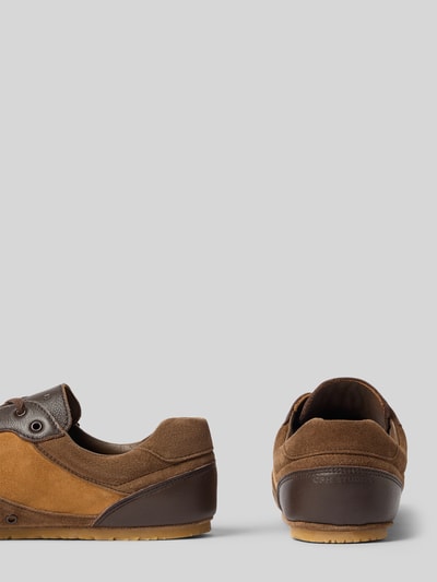 Produktfoto, Sneaker aus Leder mit Label-Details von Copenhagen, dames sneakers van leer met labeldetails, afgeronde punt, vetersluiting, hakhoogte 1 cm, schachthoogte 7 cm, schachtbreedte 10 cm