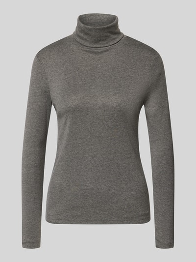 s.Oliver RED LABEL Slim Fit Langarmshirt aus Baumwoll-Mix Mittelgrau Melange 2