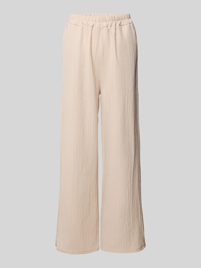 ZABAIONE Wide Leg Stoffhose mit Strukturmuster Modell 'Jo44laa' Beige 2