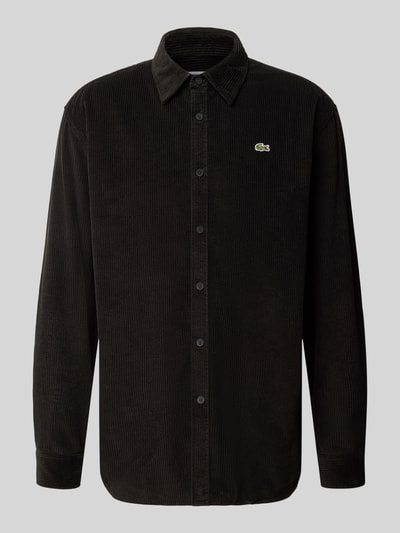 Lacoste Regular Fit Cordhemd mit Logo-Applikation Black 1