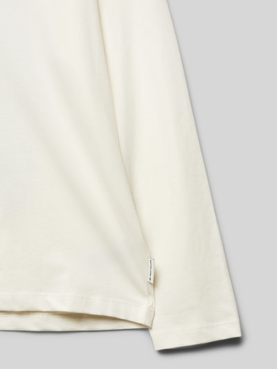 Tom Tailor Oversized Langarmshirt aus reiner Baumwolle mit Print Offwhite 2