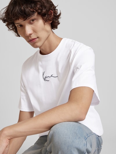 Karl Kani T-Shirt mit Label-Stitching Weiss 3