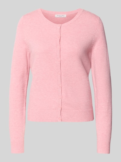 Christian Berg Woman Kurtka z dzianiny z listwą guzikową Brudnoróżowy melanż 2