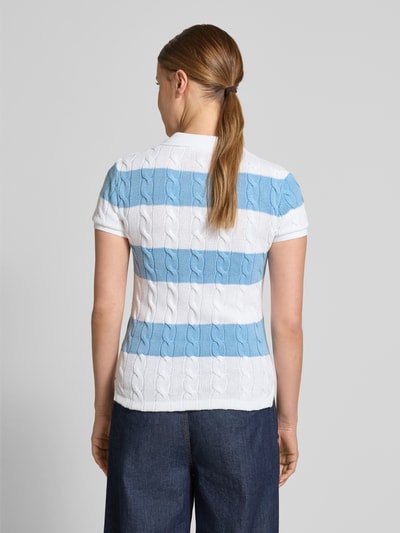 Polo Ralph Lauren Strickshirt mit Polokragen und Label-Stitching Hellblau 5