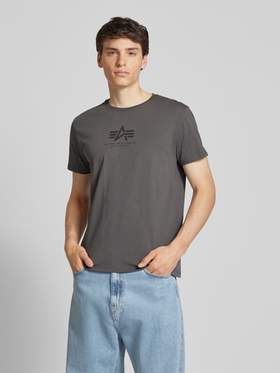 Alpha Industries T-Shirt mit Label-Print Anthrazit 4