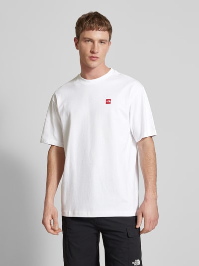 The North Face T-shirt o kroju oversized z czystej wełny z nadrukiem z logo Biały 4