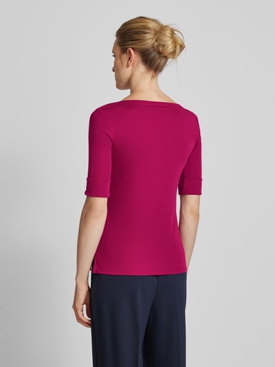 Lauren Ralph Lauren T-shirt met 1/2-mouwen, model 'JUDY' Fuchsia - 5