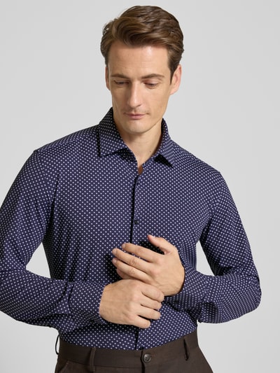 HUGO Koszula biznesowa o kroju slim fit z materiału ze streczem model ‘KENNO’ Granatowy 3