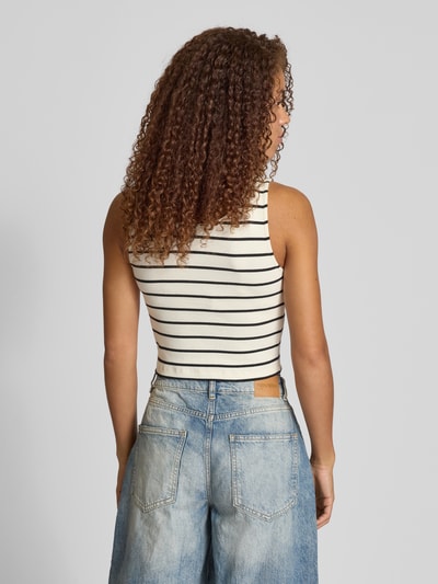 Only Slim Fit Tank Top in Rippoptik Modell 'NESSA' Weiss 5