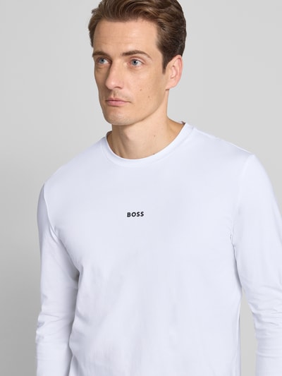 BOSS Orange Regular fit shirt met lange mouwen van katoenmix, model 'CHARK' Wit - 3