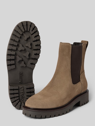 Marc O'Polo chelsea boots van echt suède model 'PHIA 14' Beige - 4