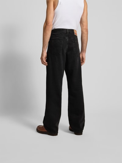 Diesel Wide Fit Jeans mit Logo-Patch Black 5
