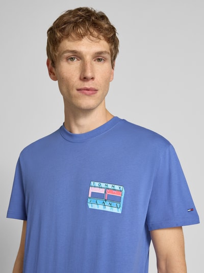 Tommy Jeans T-shirt o kroju regular fit z czystej bawełny Królewski niebieski 3