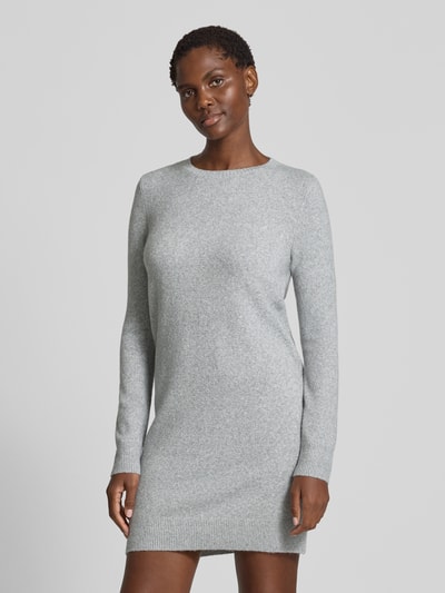 Vero Moda Flatteuze gebreide jurk met ronde hals, model 'DOFFY' Lichtgrijs - 4
