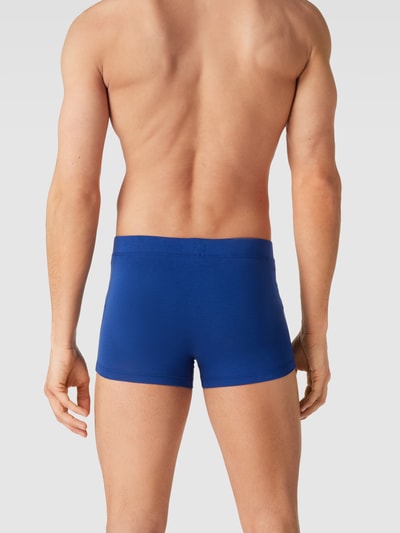 Hanro Boxershort met labeldetail, model 'Natural' Marineblauw - 4