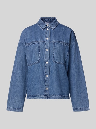 NOISY MAY® Oversize'owa koszula-bluzka o wyglądzie denimu model 'Enza' Jeansowy niebieski 2