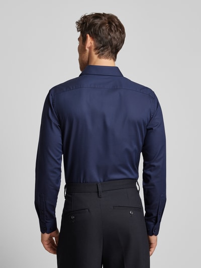 Jack & Jones Premium Slim fit vrijetijdsoverhemd met kentkraag, model 'PARKER' Marineblauw - 5