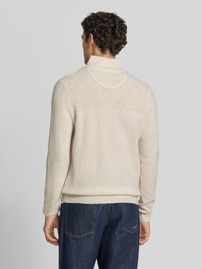 MCNEAL Regular Fit Strickpullover aus reiner Wolle Kitt Melange 5