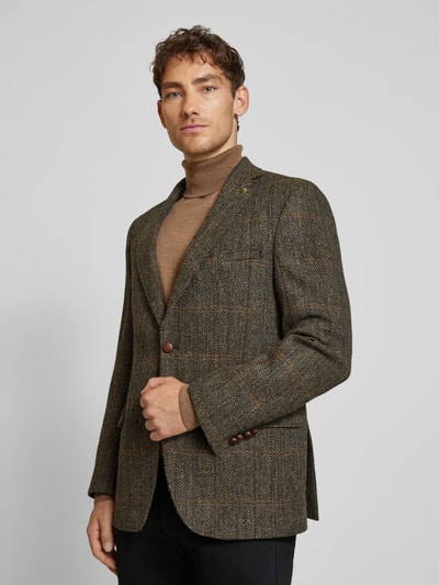 Carl Gross Slim Fit Harris Tweed Sakko aus Schurwolle Modell 'Theo' Gruen 3