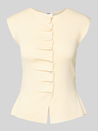 SUNCOO PARIS Strickshirt mit Rüschen Modell 'PAGNI' Offwhite 2