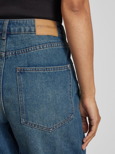 Review Jeans met wijde pijpen in used-look Blauw - 3